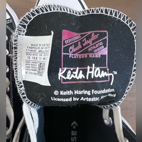 Converse x Keith Haring Run Star Hike Hi Canvas Sz 12 Limited Edition Sneakers - Picture 11 of 13